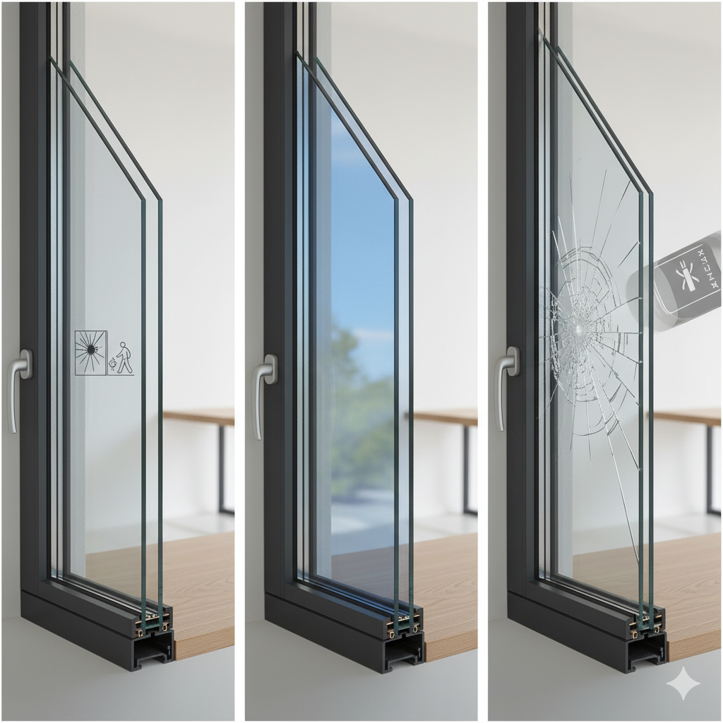 آشنایی با انواع شیشه و کاربرد آن‌ها در درب و پنجره