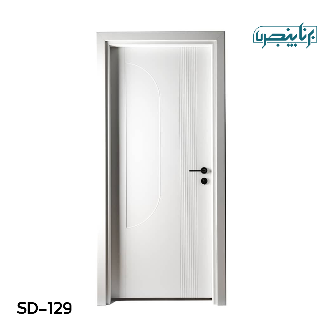 درب پلی وود سبزین درب مدل مدرن منحنی SD-129
