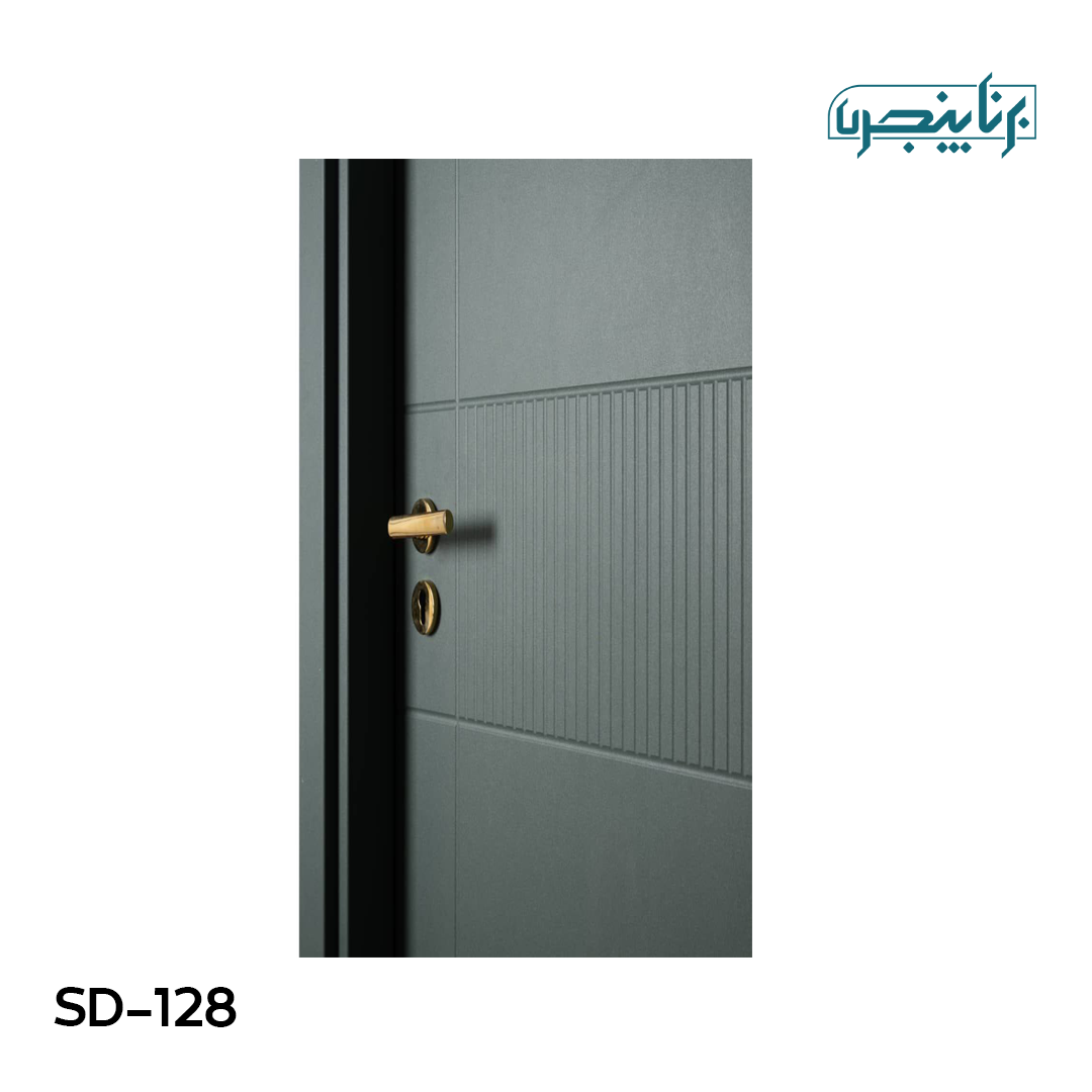 درب پلی وود سبزین درب مدل مدرن شیاردار SD-128