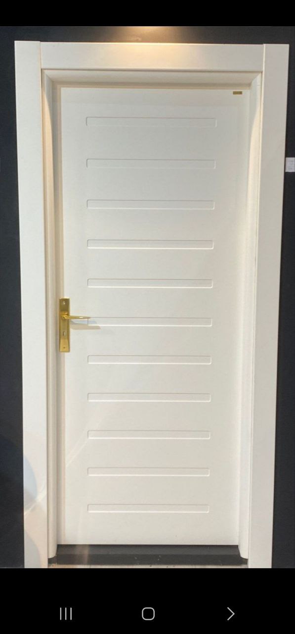 درب پلی وود سبزین در مدل شیار افقی S-107