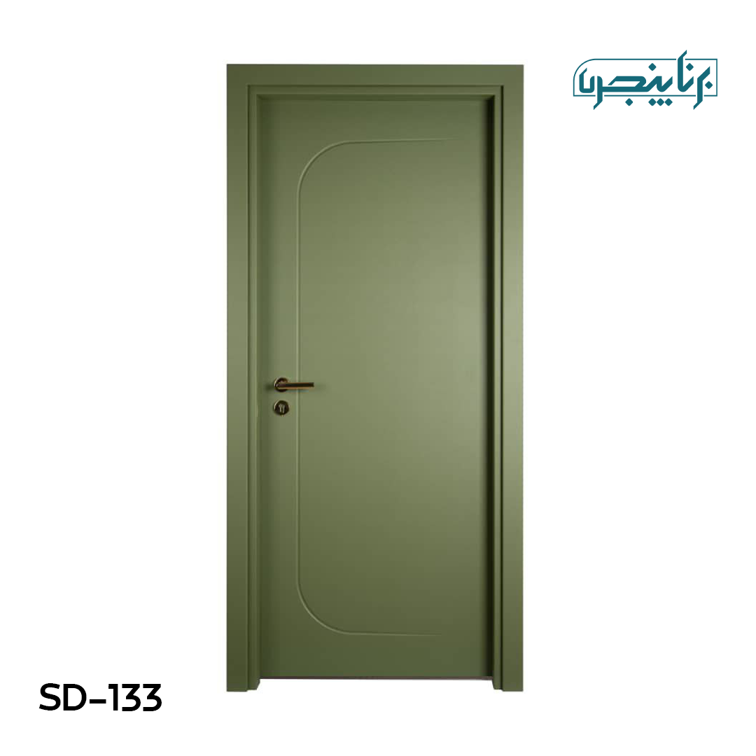 درب پلی وود سبزین درب مدل مدرن منحنی SD-133