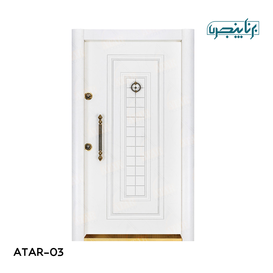 درب داخلی آتار درب مدل کلاسیک شیشه خور AD-103