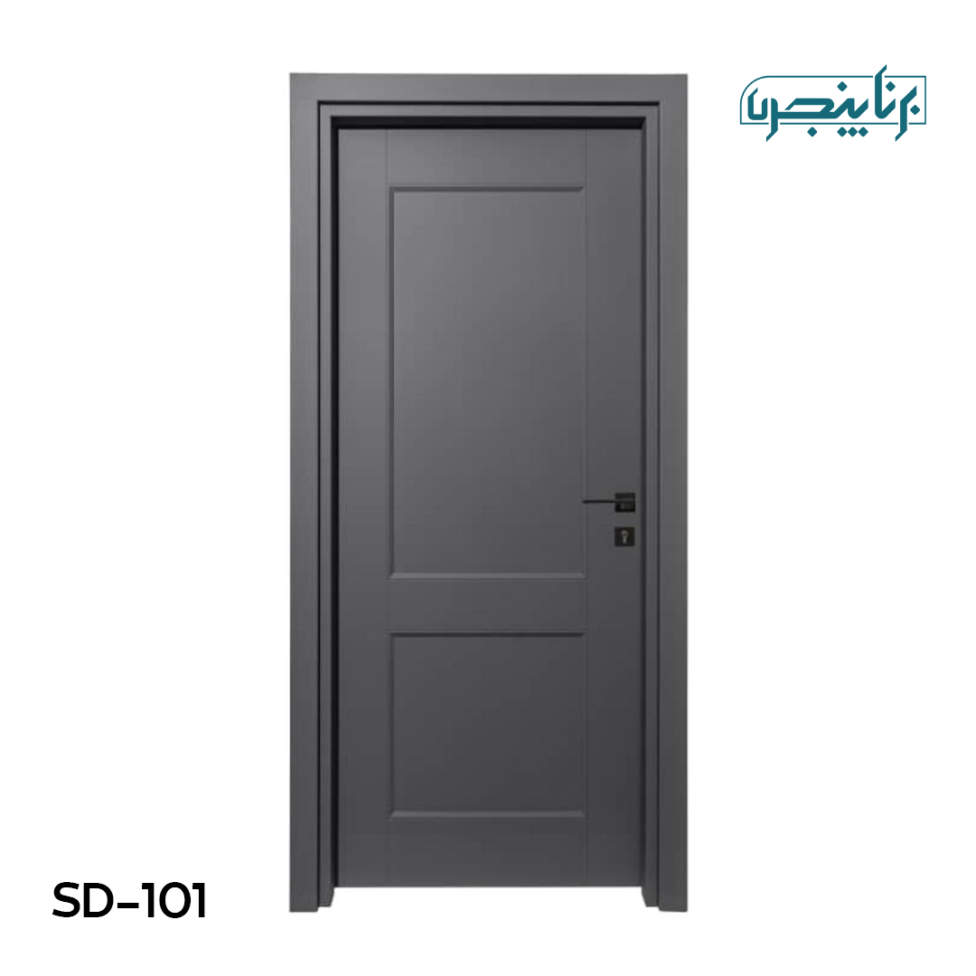 درب پلی وود سبزین در مدل مدرن دو قاب S-101