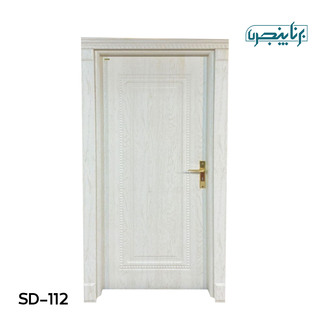 درب پلی وود سبزین در مدل کلاسیک تک قاب S-112