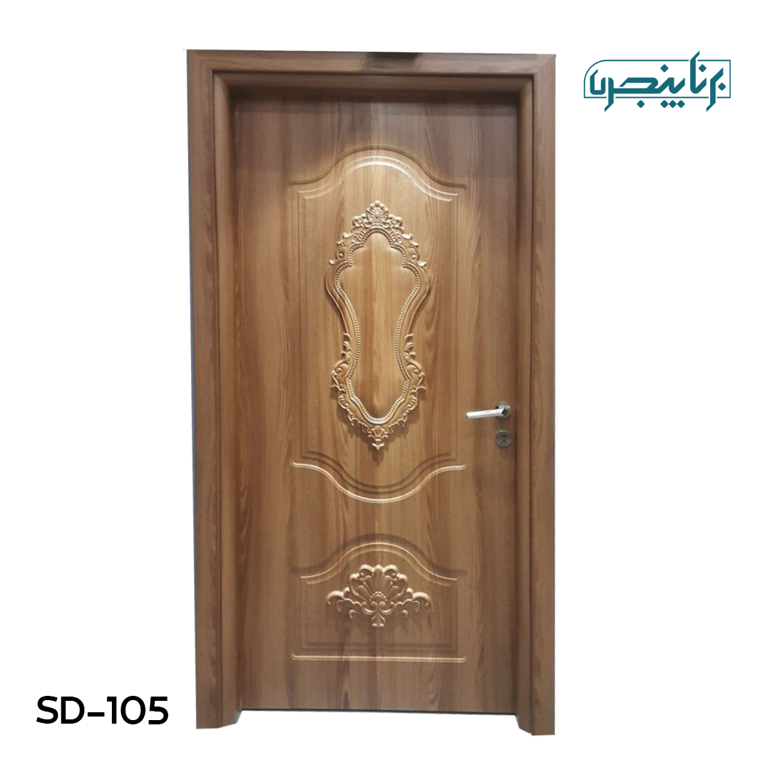 درب پلی وود سبزین در مدل کلاسیک منبت S-105